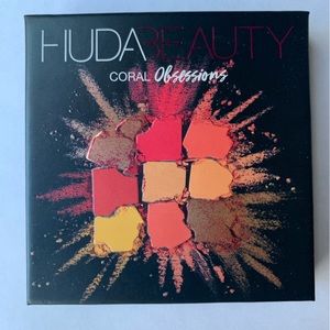 Huda Beauty Coral Obsessions 9-Pan Eyeshadow Palette New In Slipcase